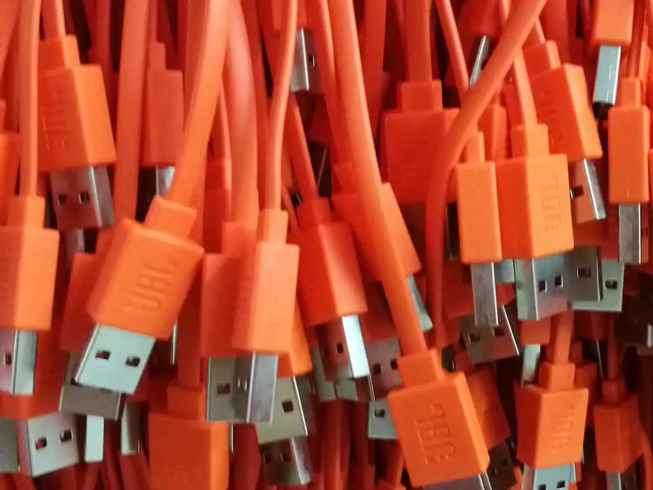 

Suitable for JBL Micro USB Noodles Line Orange Charging Data Cable Android 1 M