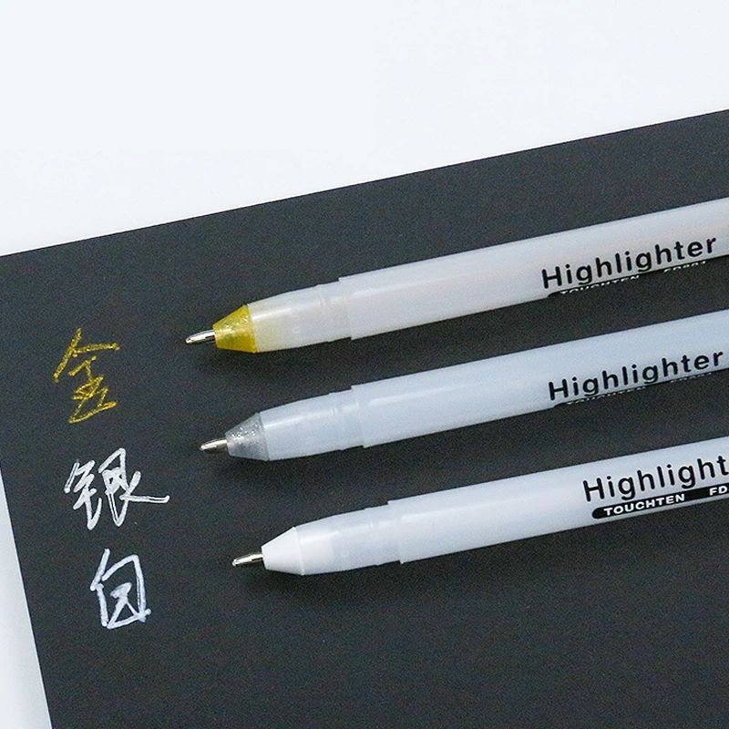 0.7mm Paint Marker Permanent Marker Graffiti Metalic Marker Pens Gold Silver White Pen Writting Drawing Art Supplies 3