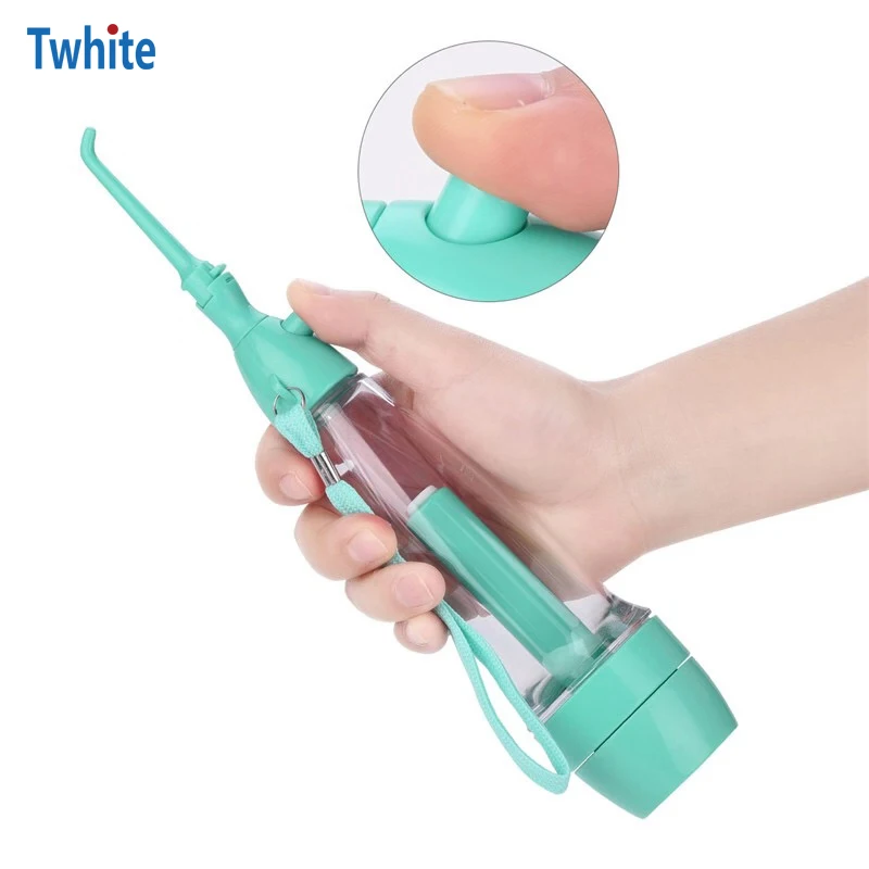 Green Twhite, портативный стоматологический спа ирригатор для полости рта, струя воды, зубная нить для глубокого отбеливания зубов, уход за полостью рта, чистка зубов, отбеливание - Цвет: Green
