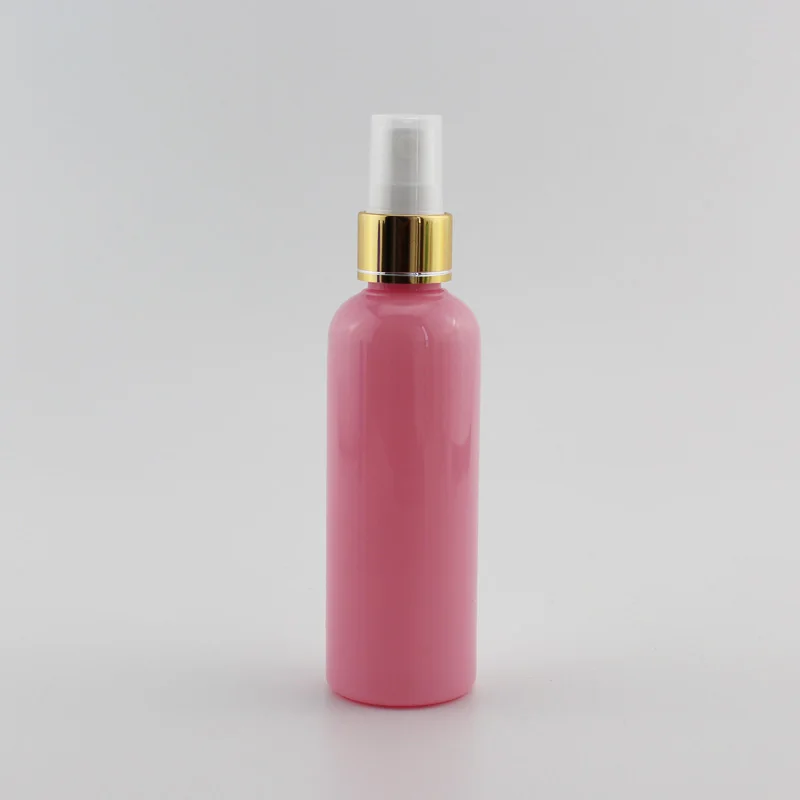 Pink Bottle White 100 мл X 50 спрей пластиковый флакон для духов, 100cc спрей для закрепления макияжа насос контейнер бутылки для многоразового использования туман спрей дорожная бутылка - Цвет: Pink Bottle White