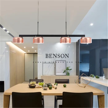 

Modern Restaurant Led Chandelier Bar Dining Room Minimalist Kitchen Pendant Lamps Revolving Hanging Hanglamps Lighting Fixtures