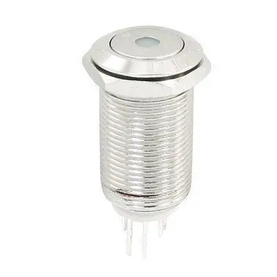 

12mm Mounted Thread SPST Self-Locking Pushbutton Switch 3V Blue Light
