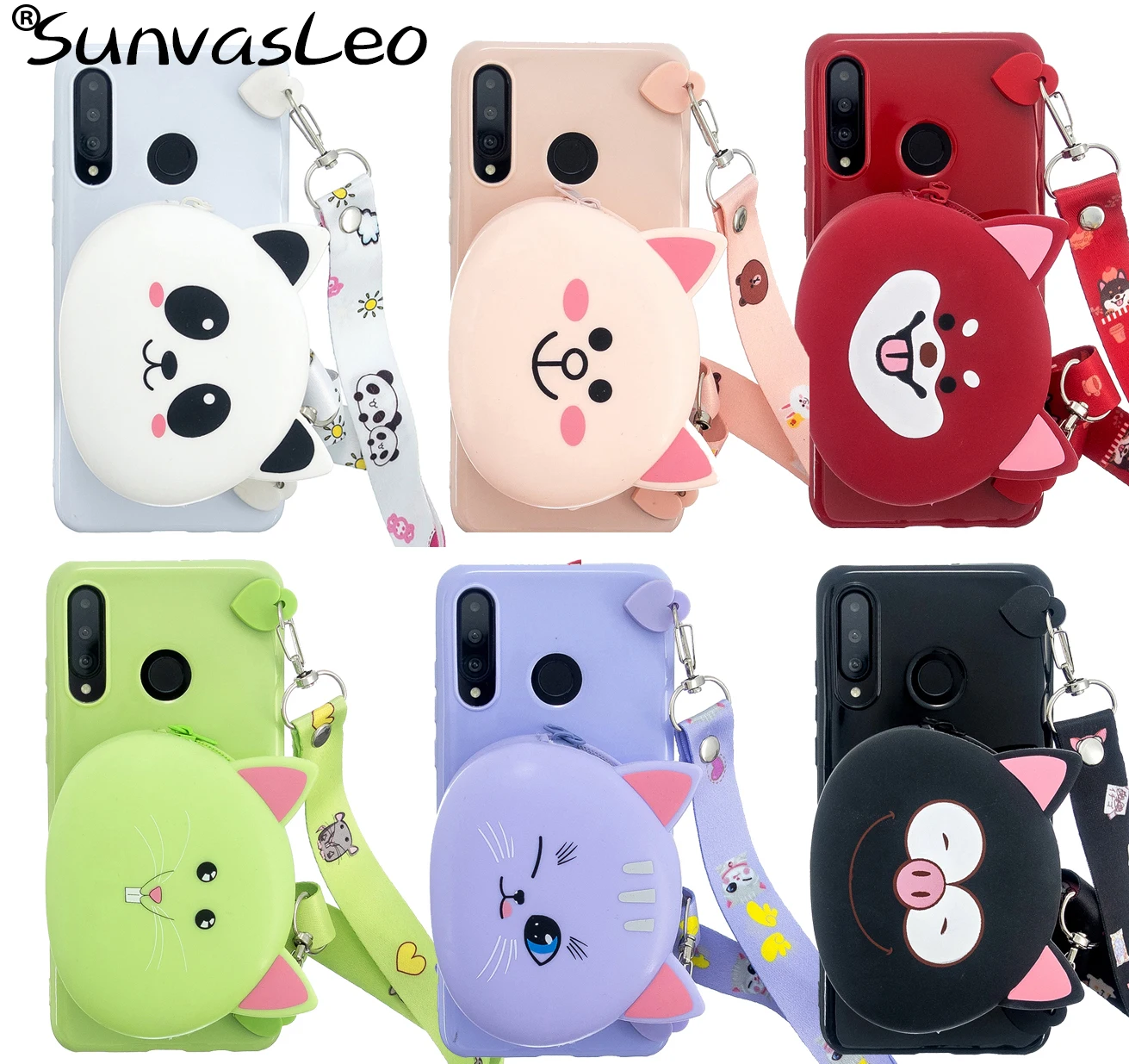 Мягкий 3D чехол кошелек для Huawei P20 P30 Mate 10 20 30 Lite Pro P Smart Z Y6 Y7 Y9 Prime 2019 Honor 7A 8S 8X 9
