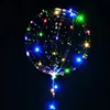 Ballon Led Transparent à hélium clair, lumineux avec bâtons, décorations de fête d'anniversaire et de mariage pour enfants ► Photo 2/6