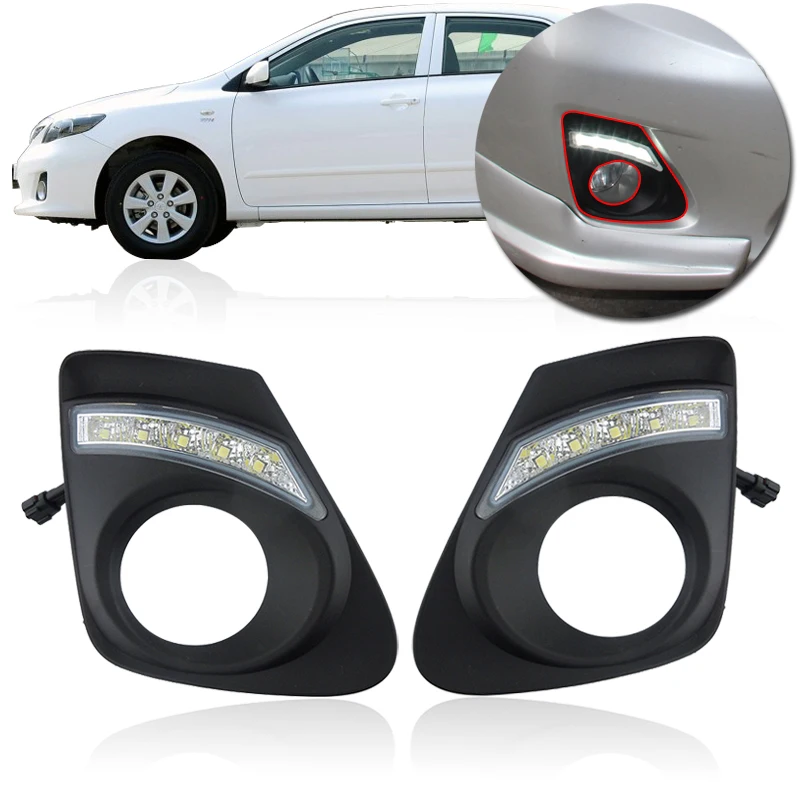 CAPQX передний бампер противотуманный светильник крышка ходовой Дневной DRL для Corolla