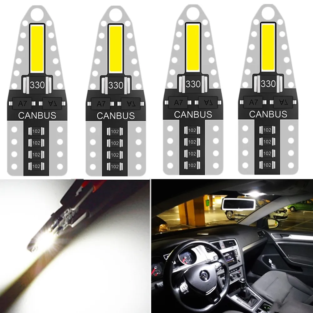 

4pcs W5W LED T10 LED Bulbs Car Parking Position Lights Interior Lights White for BMW Mercedes Benz Audi Honda Ford Toyota VW KIA