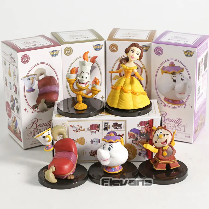 WCF Красавица и Чудовище Belle Cogsworth Mrs.Pott Lumiere мини ПВХ Фигурки коллекционные игрушки