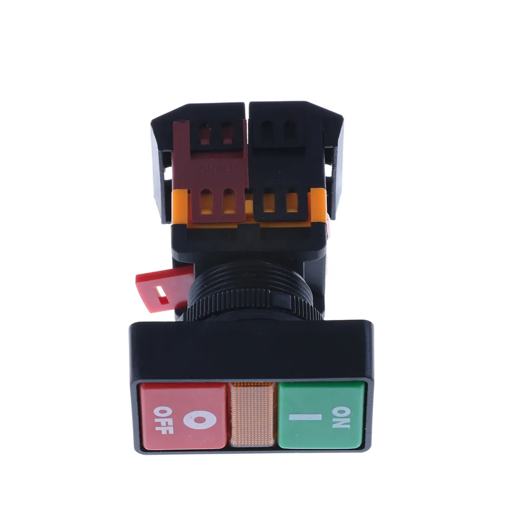 

220V AC LED Red Green ON/OFF START STOP Momentary Push Button Switch PPBB-30N