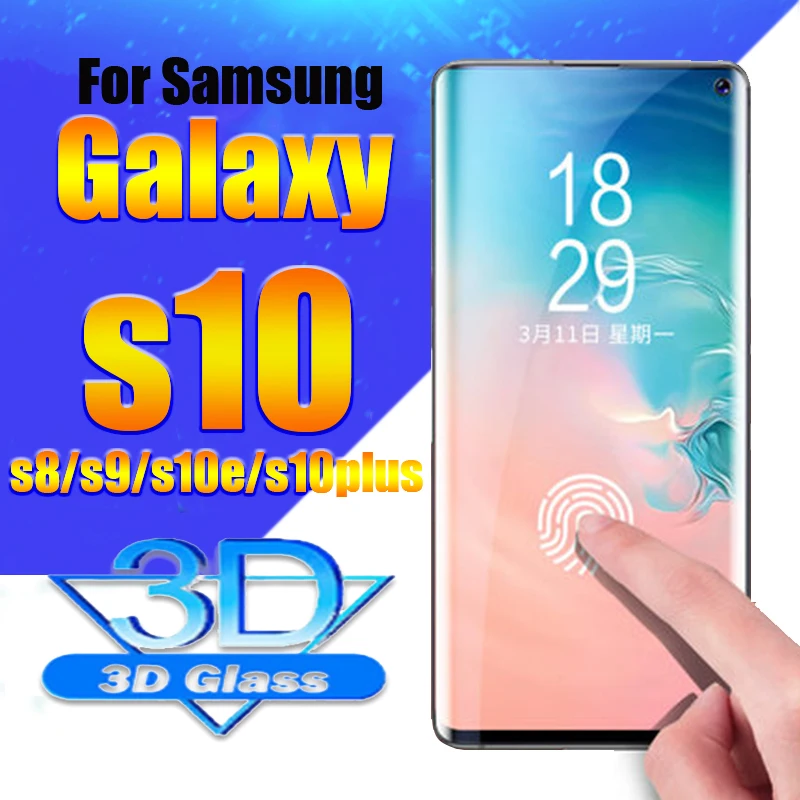 3D Защитное стекло для samsung S10Plus, защитная пленка для galaxy s8, s9, s10 plus, s10e, армированное стекло, закаленное, tremp, samsun s 10 9