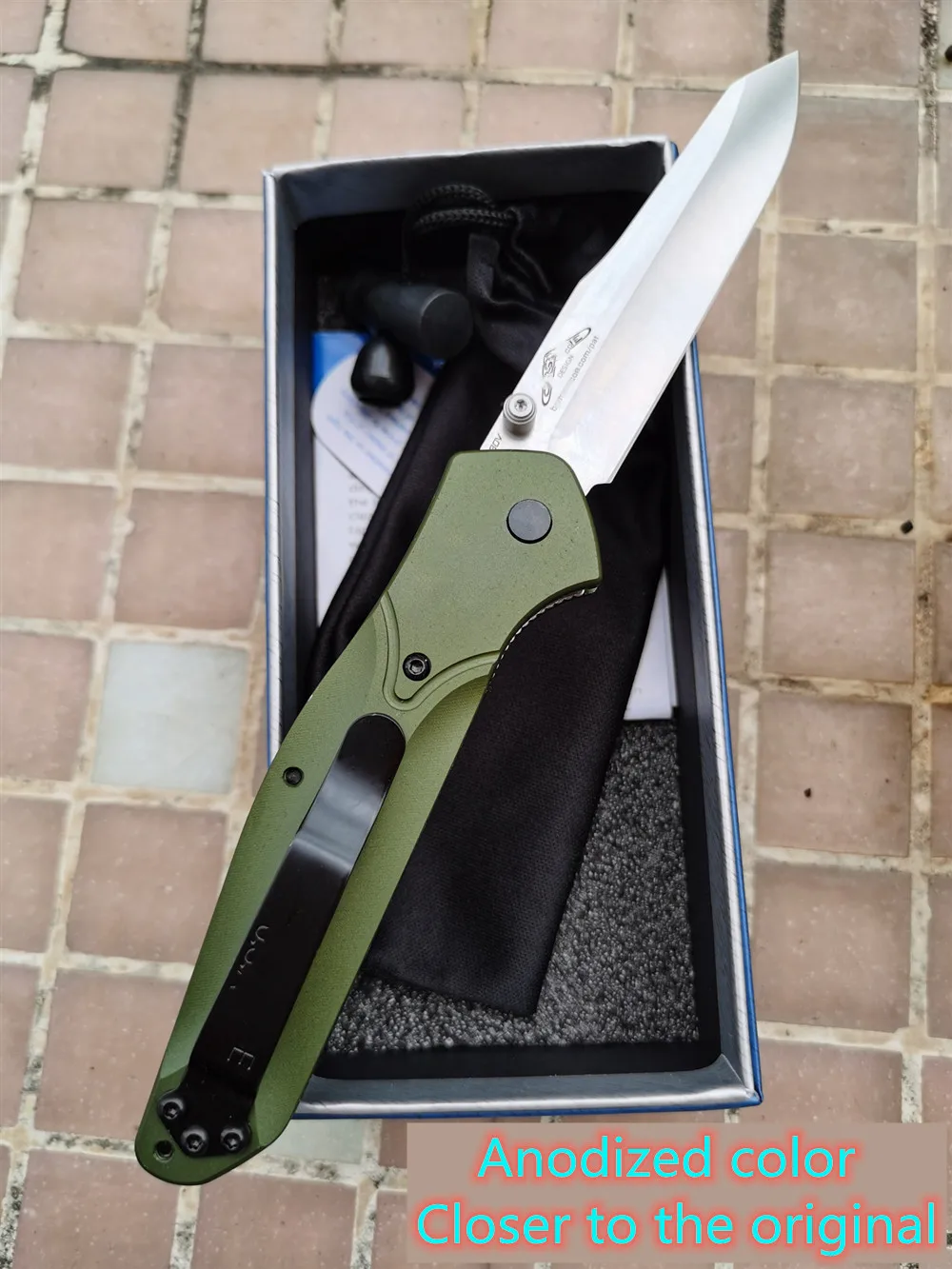 Army Green / Black BM940 Aluminum handle S30v blade Copper washer camping hunting Pocket outdoor EDC Tool Utility folding knife |