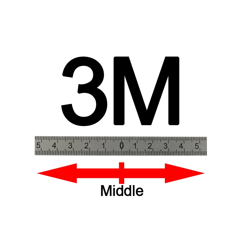 3M-Middle 1-3 м Торцовочная лента измерительная самоклеющаяся Метрическая шкала из нержавеющей стали линейка для Т-образной дорожки маршрутизатор Настольная пила деревообрабатывающий инструмент - Цвет: 3M-Middle