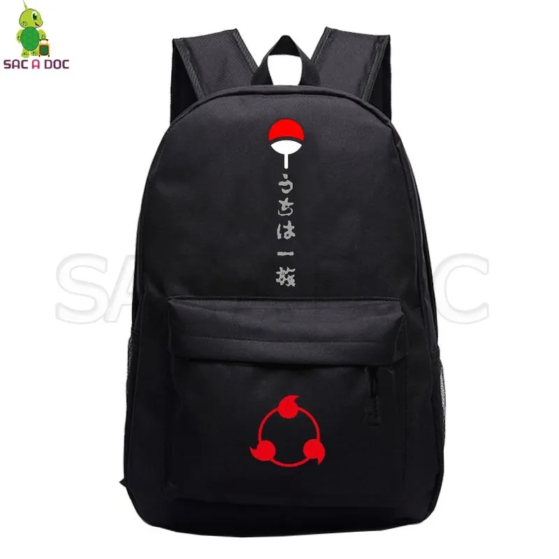 Продажа Наруто Uchiha Clan Sasuke рюкзак школьные сумки для девочек подростков мальчиков Sharingan Akatsuki рюкзак для ноутбука повседневный рюкзак для путешестви...