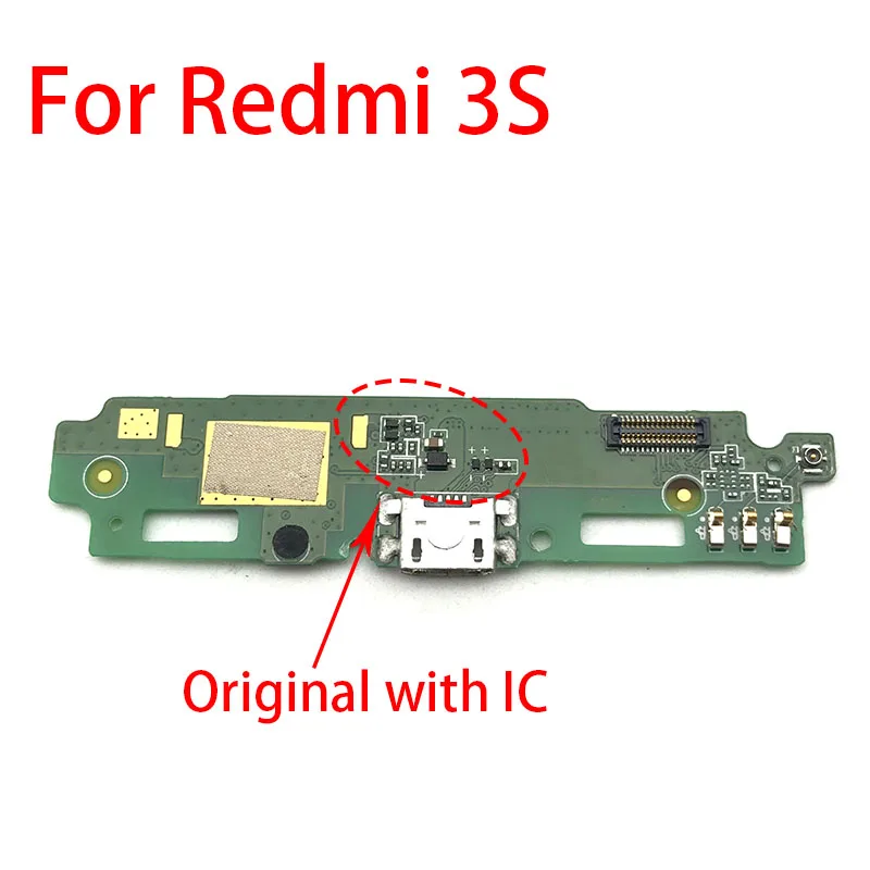 Для Xiaomi Redmi 3 3S 4X зарядная док-станция порт USB зарядное устройство разъем PCB микрофон микрофонная плата гибкий ленточный кабель - Цвет: Redmi 3S Original