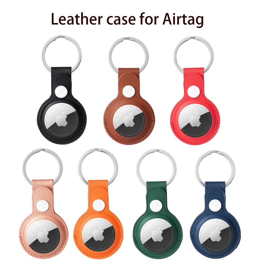 Чехол для Apple Airtag кожаный защитный чехол Брелока Для Air tag Dog Tracker Locator Device airtag air llavero