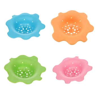 

HTHL-New Cute Kitchen Accessories Sink Waste Strainer Plug Drain Stopper Basket Filter Pink