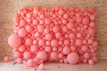 

Photo Backdrop Pink Balloon brick wall Children Birthday wedding Party Portrait Photo Background Photo Studio