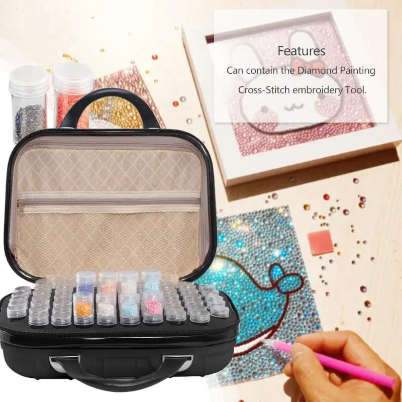 

132 Bottles Diamond Painting Box High Quality Embroidery Kit Beads Handbag Jewelry Container Home Furnishing Essential Supplies