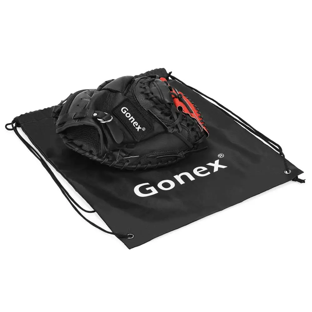 Gonex Бейсбол перчатка кетчера кожаный Софтбол, девушки Бейсбол перчатка кетчера правой рукой пледы 32 дюймов с сумкой