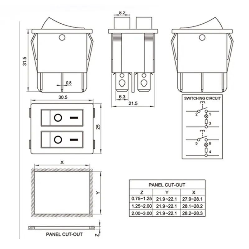 Kcd4 16a 250v 4 контакта схема подключения