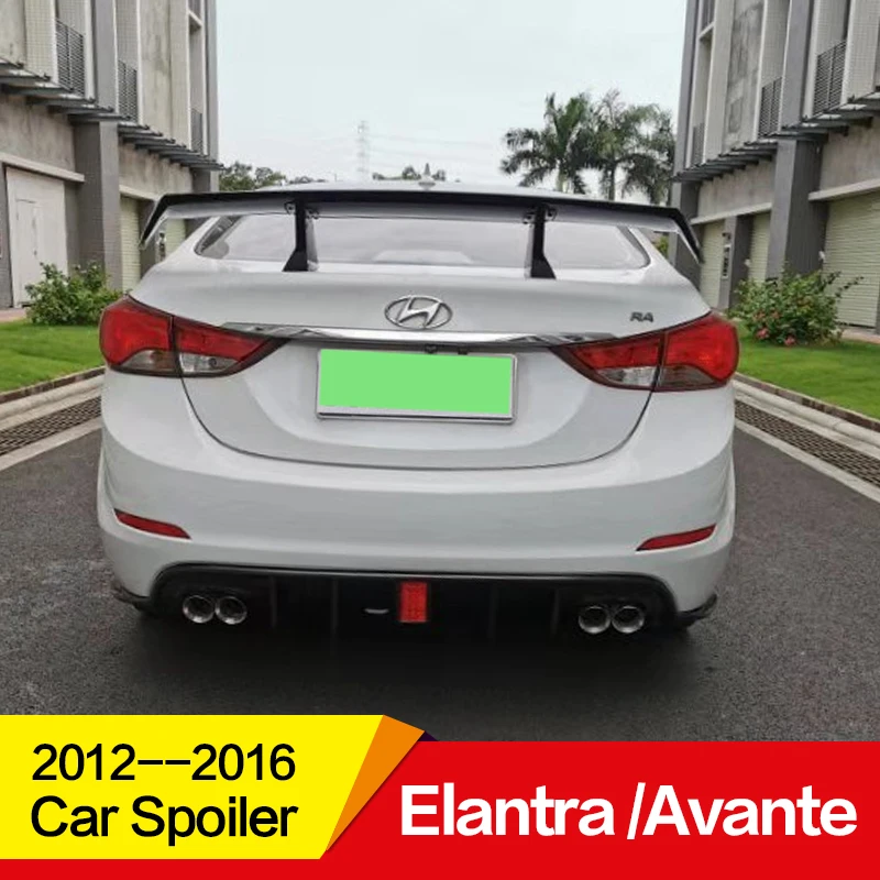 Использовать для hyundai Elantra Avante спойлер 2012 13 14 15 16 лет ABS Пластиковый материал заднее крыло EX стиль спортивные аксессуары