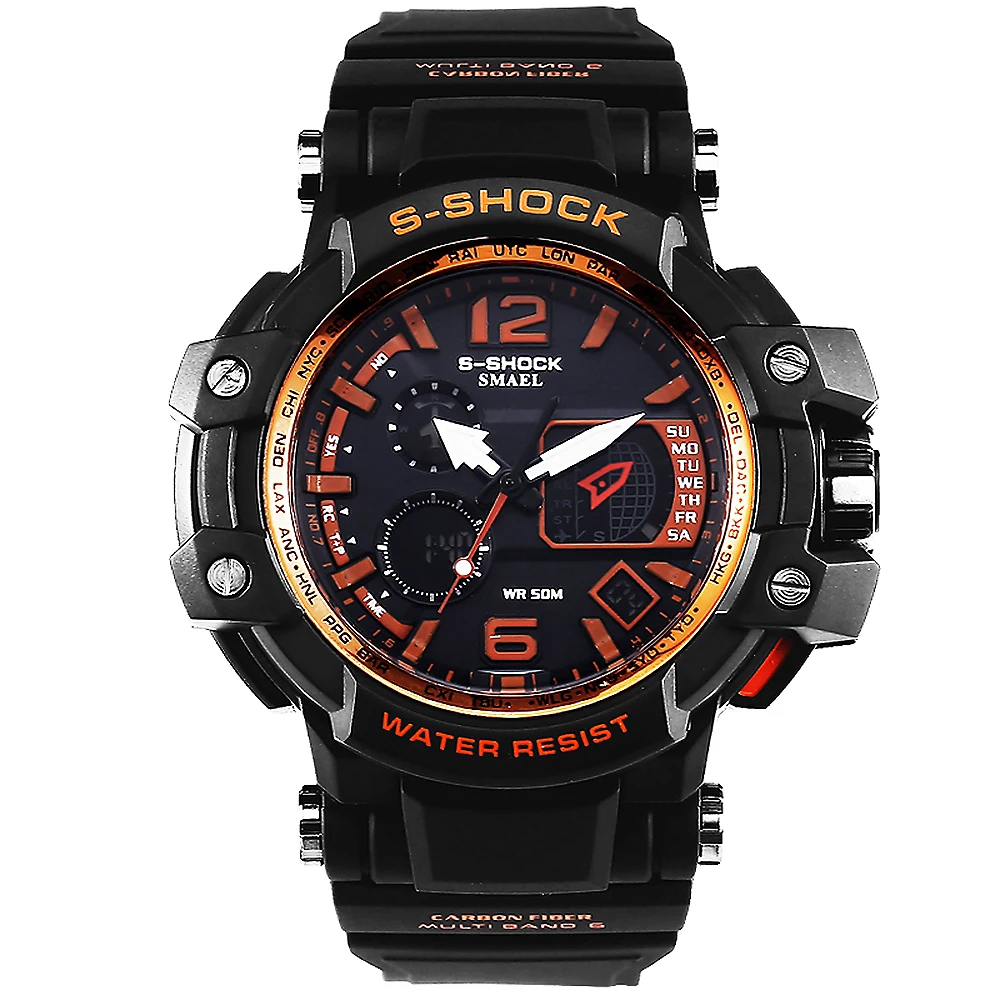 New sport brand fashion watch men's LED digital watch G outdoor multi-function waterproof military sports watch relojes hombre