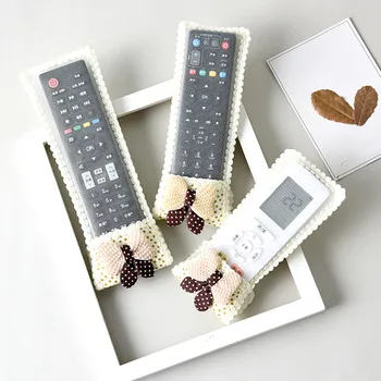 

1PC Butterfly Bow Fabric and Lace Video Home TV Air Condition Remote Controller Protector Case Cover Waterproof Dust for Home