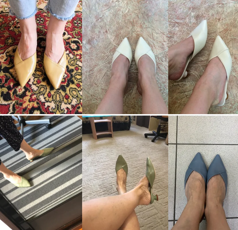 Women's Elegant Mules Woman Casual Slippers 2021 Ladies Low Heels Fashion Female Pointed Toe Shoes Women Candy Colors Footwear