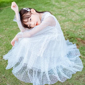 

White Lace Layered Dresses For Teenage Girls Spring Summer 2020 Dress Clothing Children Princess Dresses Kids Party Clothes