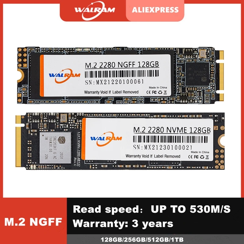 Внутренний жесткий диск Walram M.2 ssd M2 128 ГБ PCIe NVME NGFF 256 512 ТБ 2280 | Компьютеры и офис