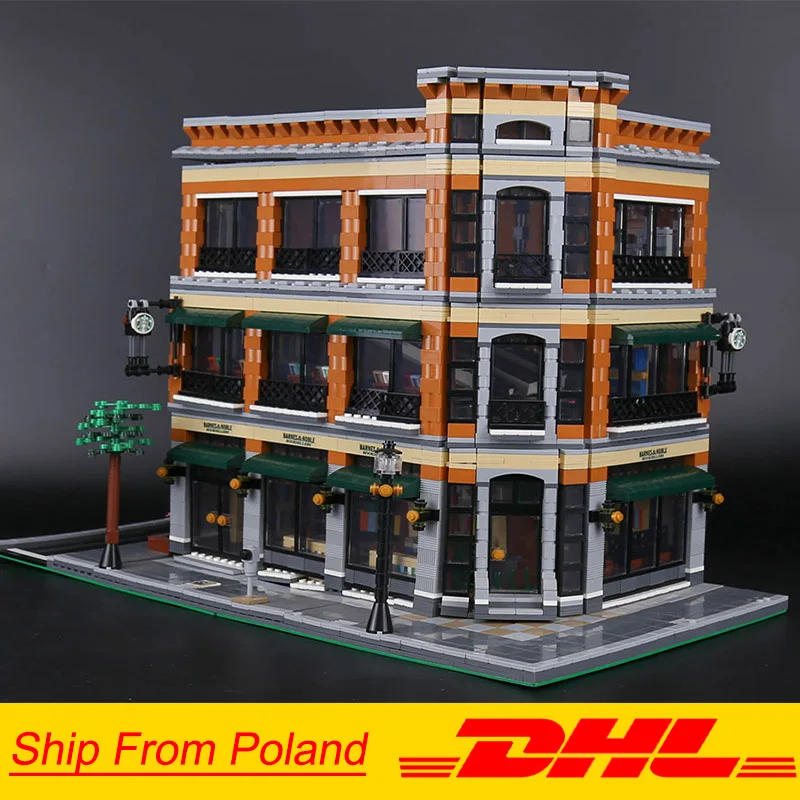 

Ship from Poland 15017 Expert City Street View The Cafe and Bookstore Set Building Blocks Bricks Children Toys Bithday Gifts