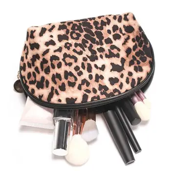 

New fashion Leopard Print Shell Cosmetic Bag Travel Portable Hand-held Makeup Storage Bag Large-capacity Wash Pouch