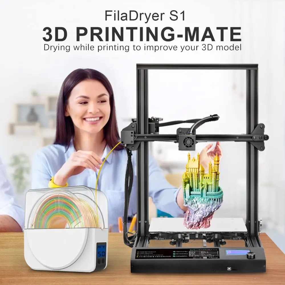 Sunlu s1 Secador de Impressão 3d Filamento Caixa Pla Abs Filamento Armazenamento Caixa Mantendo Árido Material Máquina para Fdm Impressora 3d Navio Livre - Imagem 6