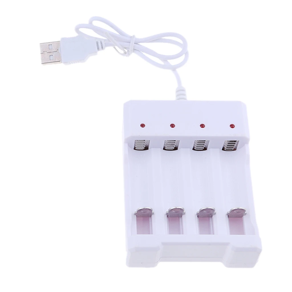 

High Quality Protable 4 Slots AA AAA Rechargeable Battery Charger USB Power