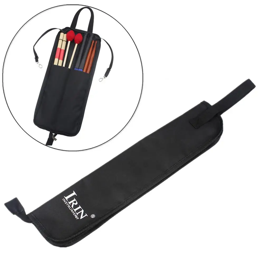 

IRIN Drum Stick Gig Bag Waterproof Oxford Cloth Drumsticks Case Holder with Handy Strap Percussion Instruments Parts Accessories