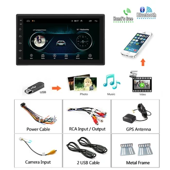 

Car Multimedia MP5 Player Radio 2.5D Android 2dinGPS Navi WIFI Autoradio 7'' Touch Screen Bluetooth FM Audio Car Stereo
