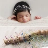 Newborn Photography Props Baby Pearl Headband Princess Headdress Infants Photo Shooting Hair Band 2