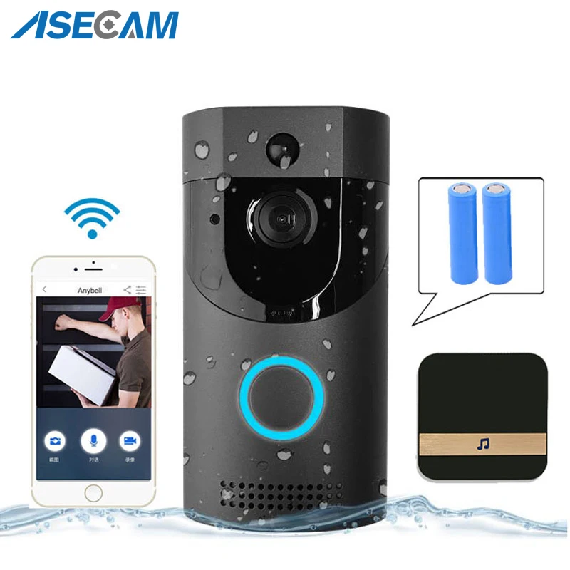 

WIFI Security Doorbell IP65 Waterproof Video Door Chime 720P Wireless Intercom FIR Alarm IR Night Vision IP Camera PIR Detection