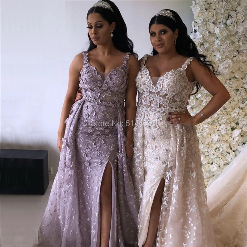 

Handmade Flower Crystal Evening Dresses Formal Party Gowns Robe De Soiree Off the Shoulder Turkish Muslim Prom Dress 2019 Arabic