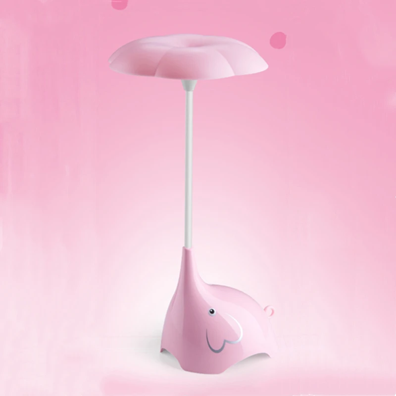 Ночник С Рисунком Слона из мультфильма, Usb зарядка, ночник, светильник с милым животным, ночной прикроватный светильник для ребенка, лампа для кормления, атмосферная лампа - Испускаемый цвет: pink