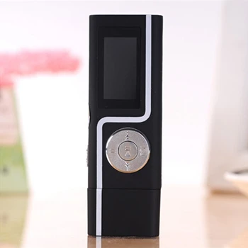 

Mp3 Music Player 16Gb Recording Function With Fm Two Headphone Jack U Disk Mini Walkman Black Plastic