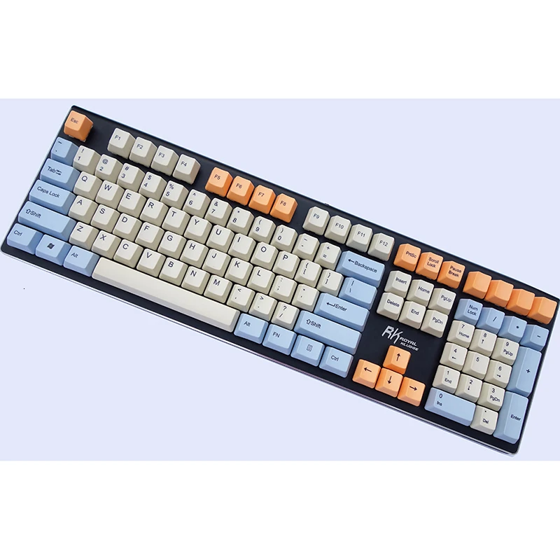 Оранжевый бежевый PBT Skyblue Keycaps Dye Sub 108 ключ OEM профиль для Cherry MX переключатели механической игровой клавиатуры Clavier Gamer