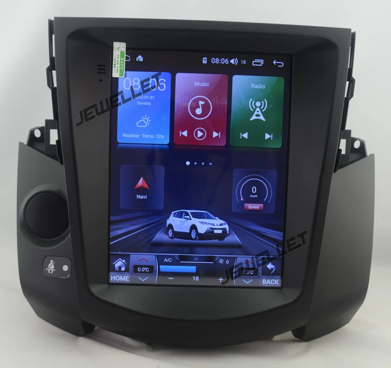 9," tesla стиль вертикальный экран Восьмиядерный Android 8,1 Стерео gps навигация для Toyota RAV4 2006-2012 автоматический A/C
