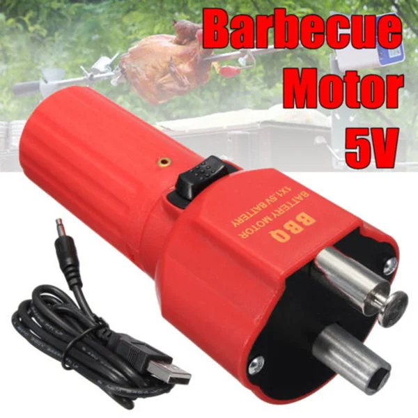 

Hot Sale 5V BBQ Grill Motor Rotisserie Barbecue Rotator Battery Roast Bracket Holder X85