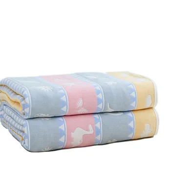 

New Cartoon Children Pure Cotton 6 layers Gauze Towel Blankets Bedding Infant Newborn Swaddle Kids Wrap Soft Nap Cover Blanket