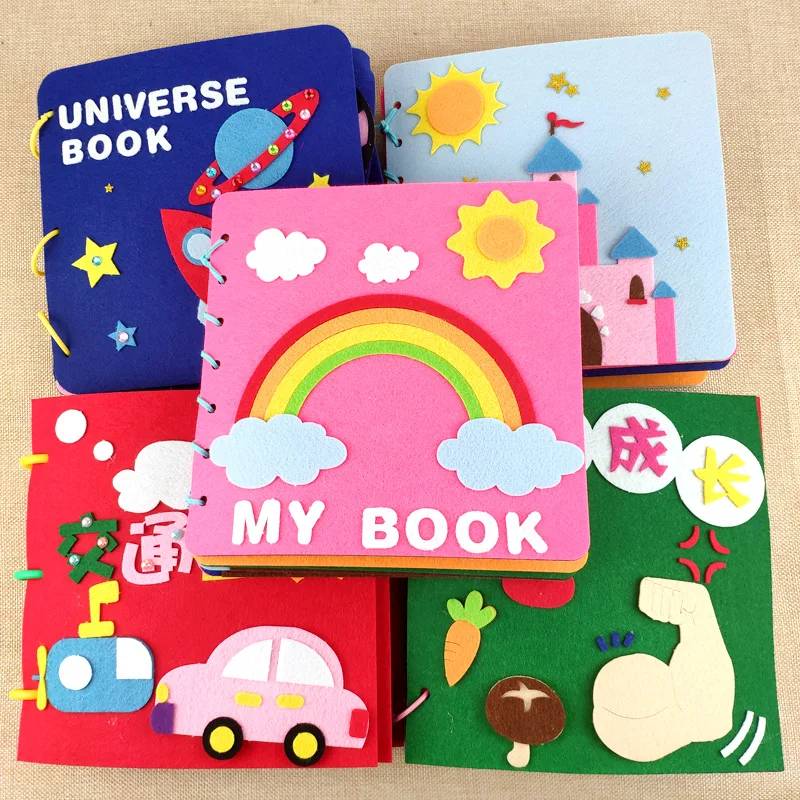 Войлочные тихие книги 6 стилей мама Сделай Сам моя первая книга ребенка раннее