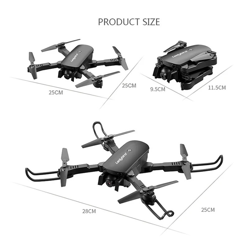 2019 New drone 4K HD aerial camera quadcopter optical flow hover smart follow dual camera remote control helicopter with camera