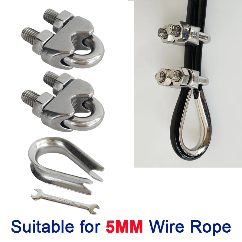 Gym DIY Home-Made Wire Rope Locks Accessories Set Stainless Steel Rings  Joints Lock-in Fitness Pully Cable Machine Steel Wire - AliExpress