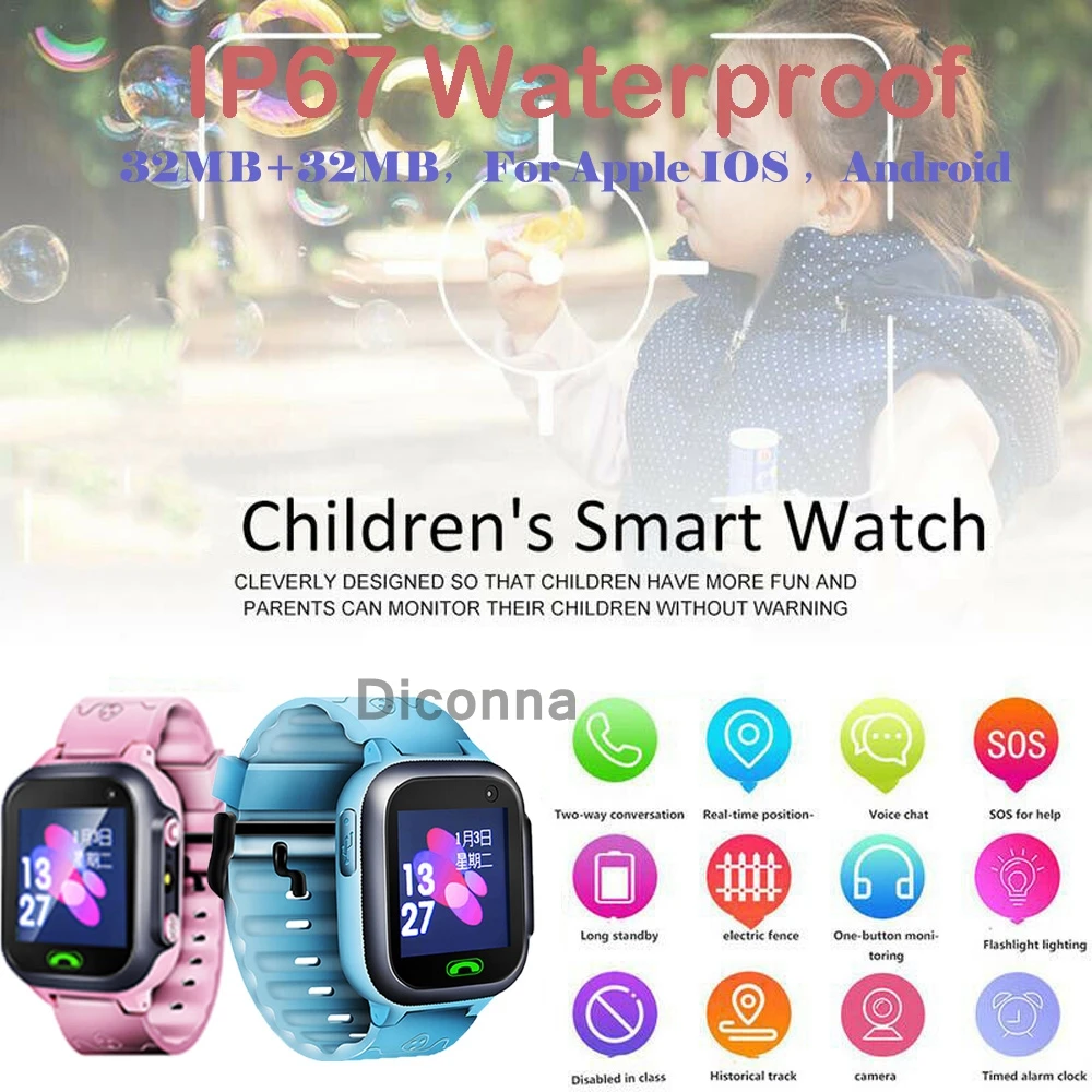 Focusnorm анти-потеря дети Безопасный gps трекер SOS Вызов GSM телефон смарт-часы для IOS Android
