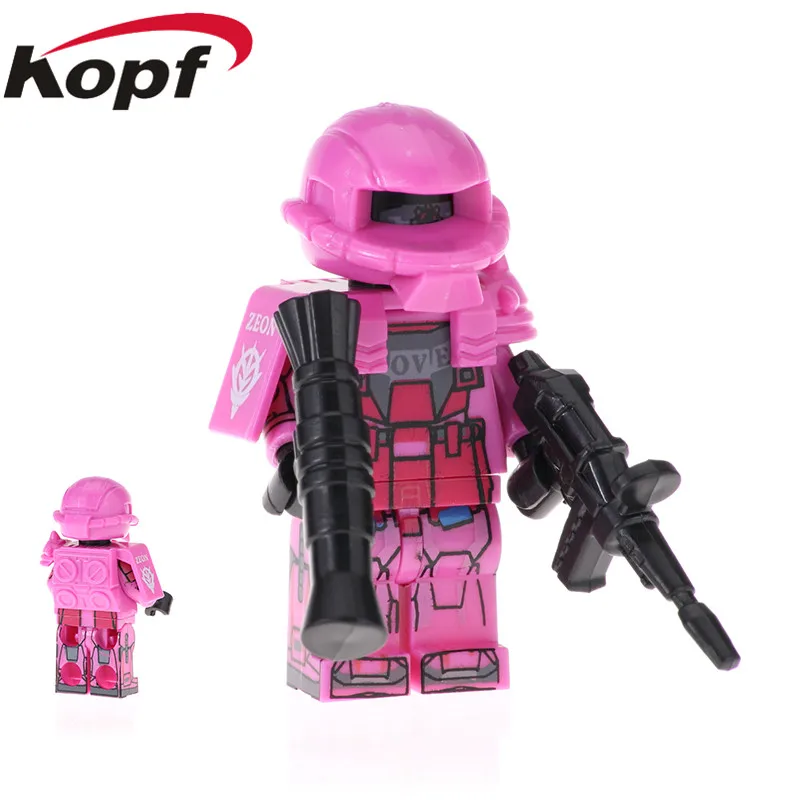 20 шт. MS-05K гром болт мобильный костюм прототип Zaku Белый Волк кирпичи экшн Fiugres строительные блоки детские игрушки модель PG2015 - Цвет: PG2016 20Pcs No Box