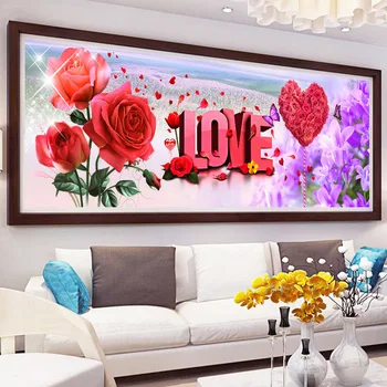 

New fashion 5D DIY Diamond Painting Cross Stitch Full Square word love Embroidery Cross Stitch painting Home Decor 0330-32
